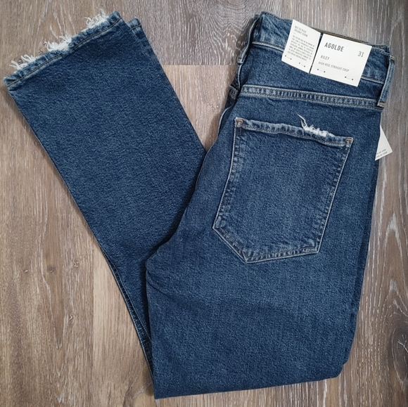 AGOLDE Riley High Rise Straight Crop Jeans - Picture 16 of 16